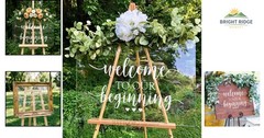 Water Resistant Vinyl Wedding Welcome Sign, Handmade with Elegant Touch