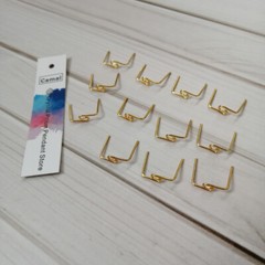 100Pcs 14mm Bronze/Gold/Chrome Metal Hook Hanger Connector for Crystal Prisms