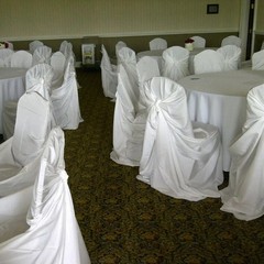50 White Universal PolyesterCHAIR COVERS Wedding Supplies Event Banquet Party