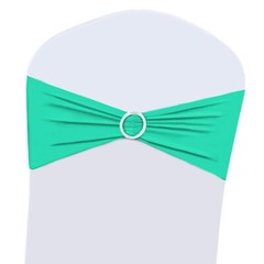 25/50/100PCS Spandex Stretch Chair Cover Sashes Bows Wedding Party Decoration
