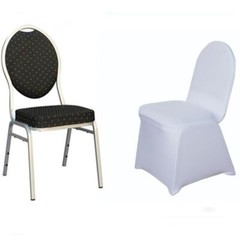 10 White Spandex Fitted Banquet Chair Covers Wedding Party Reception Decorations