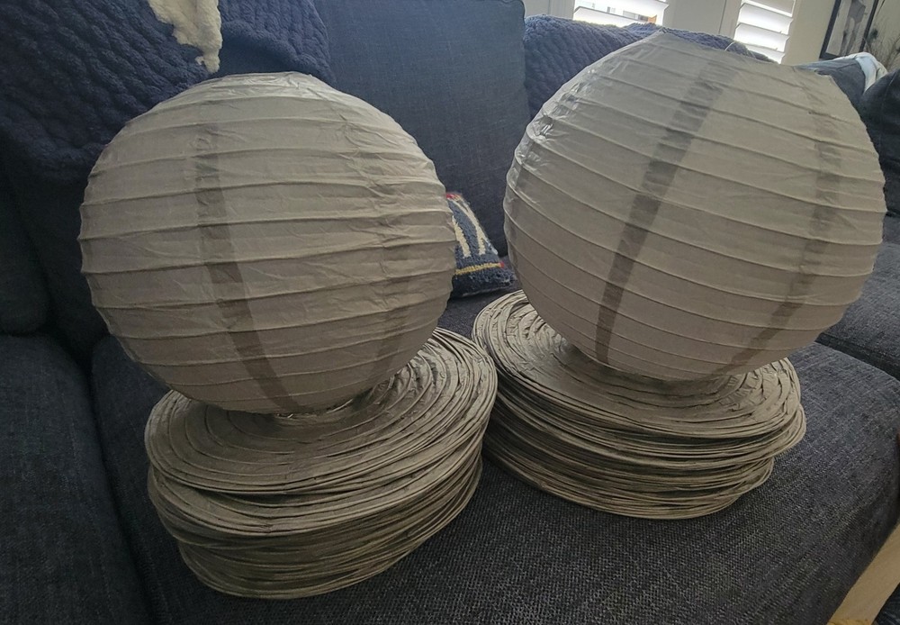 36 total 18 10″ 18 8″ Paper Chinese Lantern Lamps