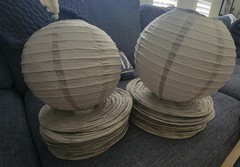 36 total 18 10″ 18 8″ Paper Chinese Lantern Lamps