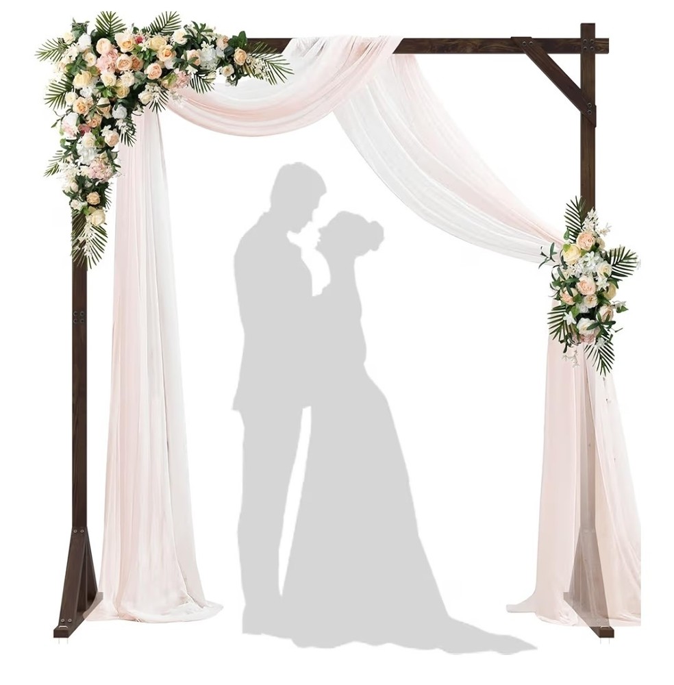 7.2FT Boho Wooden Wedding Arch Backdrop Stand New In Box Never Used