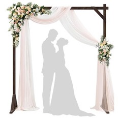7.2FT Boho Wooden Wedding Arch Backdrop Stand New In Box Never Used