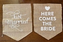 Rustic Wedding Decorations (used)- 18 Piece Lot- Burlap/Hand Made/Antique