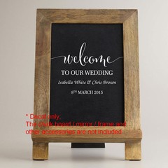 Custom Wedding Baptism Welcome Sign Decal | Removable Vinyl for Mirror Wall