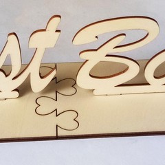 Khaki Wooden Guest Book Stand Sign Freestanding Rustic Wedding Party Decoration