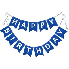 Navy Blue Happy Birthday Banner Nautical Theme Boys Birthday Party Supplies G…