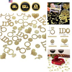 Gold Wedding Confetti Engagement Party Decorations Bridal Shower Confetti