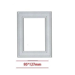DDeehs Rectangular Border Frame Metal Die Cuts, Fishnet Square Edge Card Cutt…