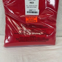 AK Trading Co Red Polyester Backdrop Curtains 10×10 ft Wedding Event Decor