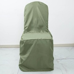 100 pcs Eucalyptus Green POLYESTER BANQUET CHAIR COVERS Wedding Reception Party