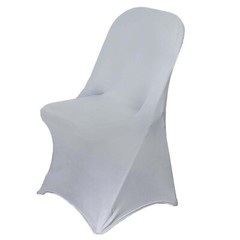10 Silver Stretchable Spandex Chair Covers Wedding Banquet Reception Light Gray