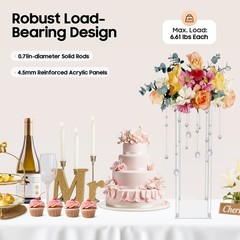 Acrylic Wedding Flower Stand, 10Pcs Clear Acrylic Flower StandsUS