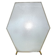 8 ft SILVER Sparkle Sequin Hexagon Backdrop STAND COVER Party Events Decorations