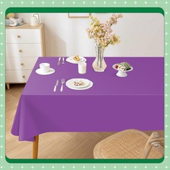 Purple 14 Pack 54 x 108 Inch Plastic Tablecloths, Disposable Rectangle Tablec…