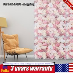 12Pcs Artificial Silk Fabric Flower Wall Panel Banquet Wedding Party Decor