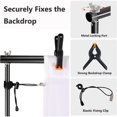 Backdrop Stand for Photography 9ft x 10ft Heavy Duty Photo Background Stands …