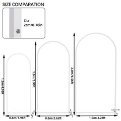3X Elegant Metal Wedding Arch Backdrop Stand Flower Support Backdrop Arch Frame