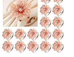 Rose Gold Flower Napkin Rings