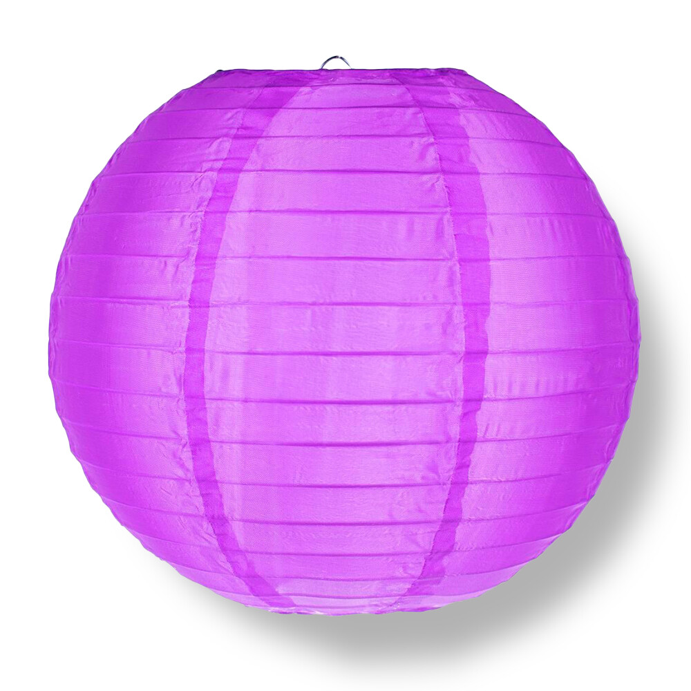 20″ Ultra Violet Nylon Lantern, Even Ribbing, Durable, Hanging Decoration