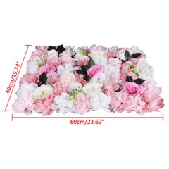 12 Pcs Artificial Flower Wall Panels Rose+Dahlia+Leaves Wedding Party Backdrop