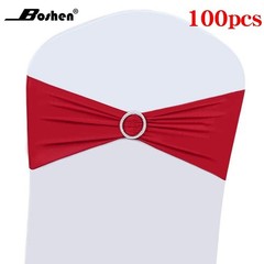 100PCS Wedding Chair Decorations Stretch Red Chair Bows and Sashes for Party …