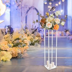 Clear Acrylic Floral Display Stand Modern Wedding Event Centerpiece Decoration