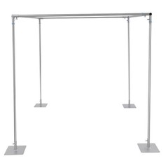 4-Post Background Stand Wedding&Party Decor Backdrop Stand Kit Floor-Mount