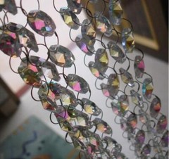 33FT 10m AB Color K9 Crystal Beads Garland Chandelier Hanging Wedding Curtain