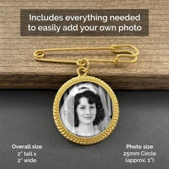 Gold Wedding Bouquet Photo Charm for Bridal Wedding Bouquet Gold Picture Fram…