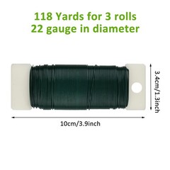 3 Pack Flexible Green Wire – 118 Yards, 22 Gauge, Paddle for