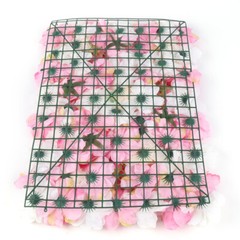 12pcs Artificial Silk Flower Wall Panels 24″x16″ Pink&Yellow&White Wedding Decor