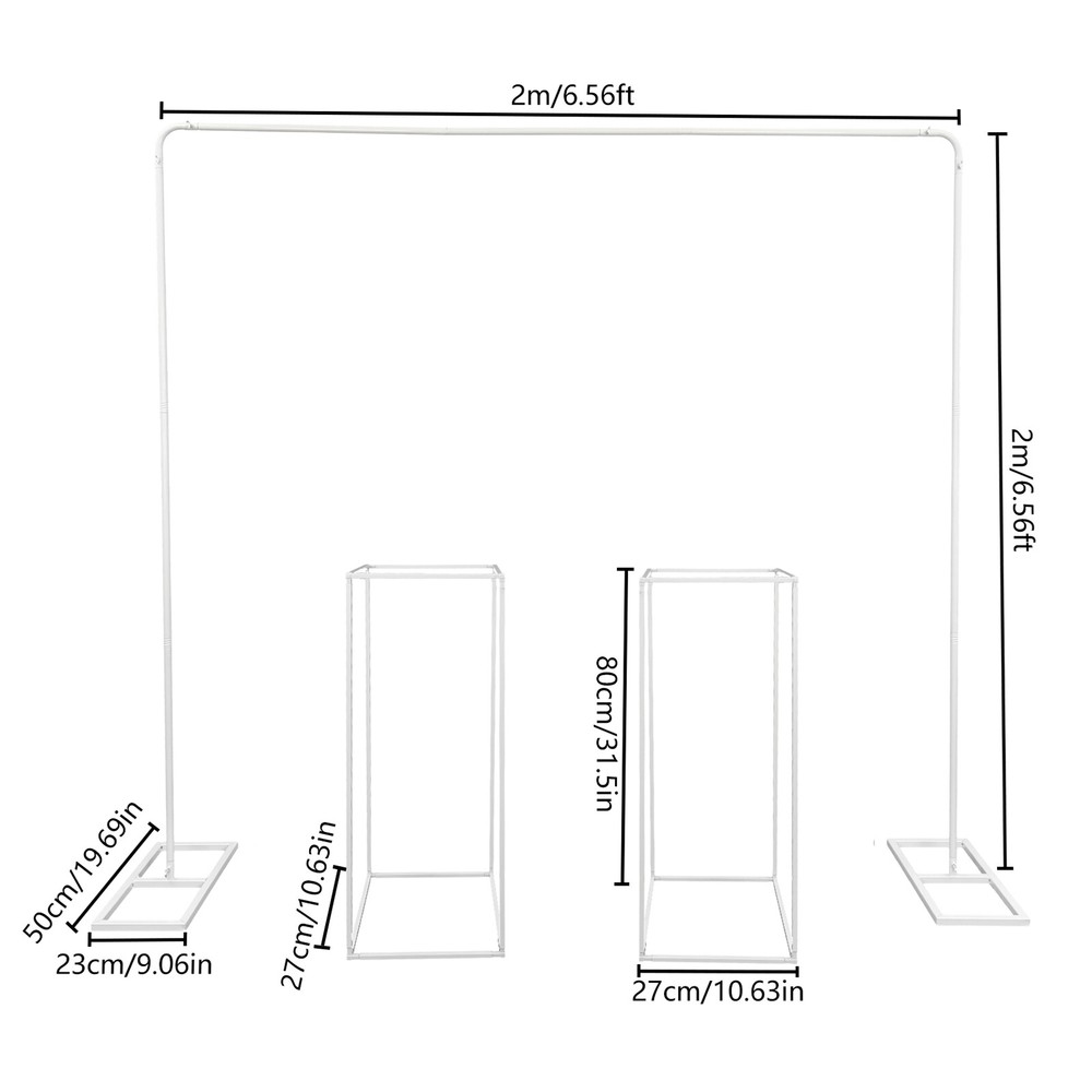 White/Gold Balloon Stand with Flower Stands Metal Wedding Stand Wedding Decor