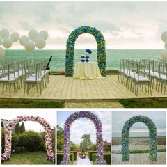 Metal Garden Arch Trellis Outdoor Arbor For Wedding Bridal Plant Climbing Decor