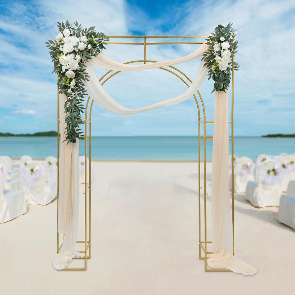Free Standing Wedding Arch Backdrop Stand Square Metal Balloon Arch Stand