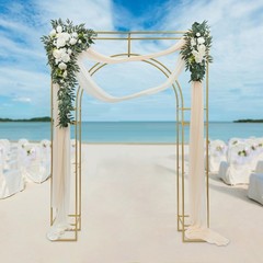Free Standing Wedding Arch Backdrop Stand Square Metal Balloon Arch Stand
