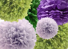 30X MIX 3 SIZE 4″ 8″ 12″ Tissue Paper Pom-Poms Flower Wedding Party Home Decor