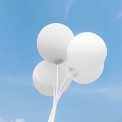 ASIYUHY White Balloons 100 Pack 12 Inch White Latex Party Balloons with 2 Rol…