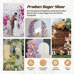 7.2FT, 6.6FT, 6FT Arch Backdrop Stand for Wedding Ceremony Birthday Party Garden