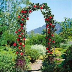 Metal Garden Arch Gothic Arbor Climbing Rose Plants Outdoor Archway Trellis 8ft