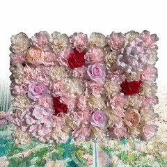 20 Pcs Artificial Silk Flower Wall Panels Wedding Party Venue Decors Wall Panels