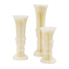 3pcs Folding Cardboard Centerpiece Display Flower Stand Vase-shape Rack Decors