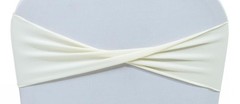 MDS Pack of 25 Spandex Chair Sashes Bows Elastic Stretch Dining Chair Bands T…