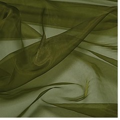 MDS 5 Yard Sheer Organza Fabric for Wedding Party – Olive Green