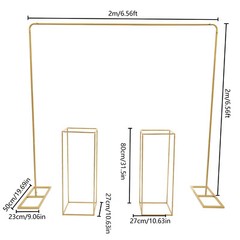 Modern Gold Metal Wedding Backdrop Stand Balloon Stand with Flower Stands