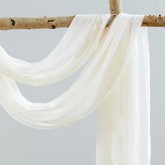 Wedding Arch Draping Fabric,1 Panel (1 Panel )6 Yards/18ft Beige Drapes Curtain