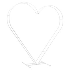 Dual Tube Metal Wedding Arch Backdrop, Heart-Shaped Wedding Arch Stand,