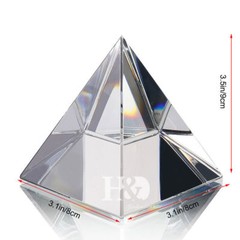 Egyptian Natural Clear Crystal Quartz Pyramid Home Decoration Decor 3.1×3.1inch